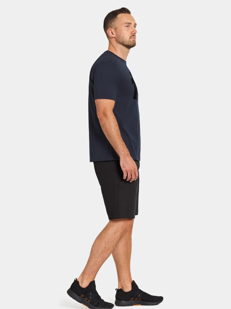 Didriksons Heritage Printed Men's T-shirt Dark Night Blue