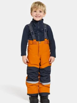 Clearance Didriksons Idre Kids' Pants Orange Jam