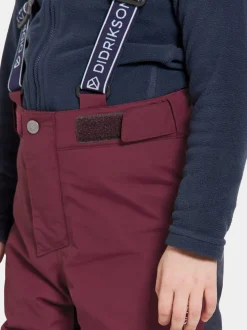 Discount Didriksons Idre Kids' Pants Rusty Wine