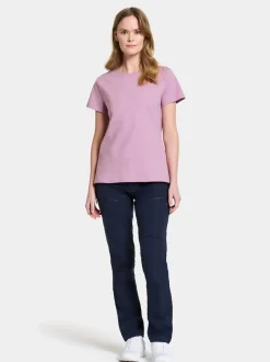 Outlet Didriksons Ingarö T-Shirt Purple Rain