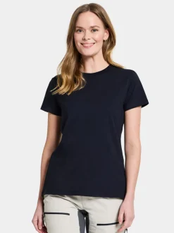 Outlet Didriksons Ingarö T-Shirt Dark Night Blue
