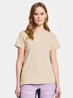 Clearance Didriksons Ingarö T-Shirt Printed Light Beige