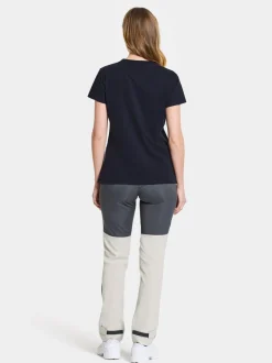Discount Didriksons Ingarö T-Shirt Printed Dark Night Blue