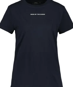 Discount Didriksons Ingarö T-Shirt Printed Dark Night Blue