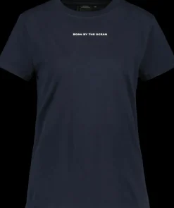 Discount Didriksons Ingarö T-Shirt Printed Dark Night Blue