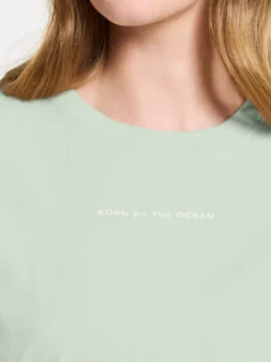 Clearance Didriksons Ingarö T-Shirt Printed Pale Mint