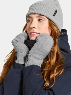 Discount Didriksons Kaj Mittens Grey melange