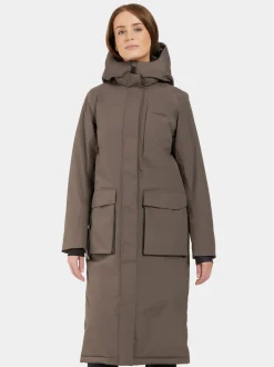 Discount Didriksons Leya Parka Long Mocha Brown