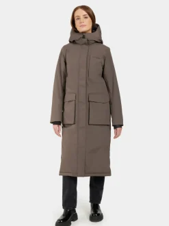 Discount Didriksons Leya Parka Long Mocha Brown