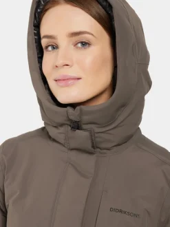Discount Didriksons Leya Parka Long Mocha Brown