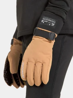 Best Didriksons Lovas Five Finger Glove Almond Brown