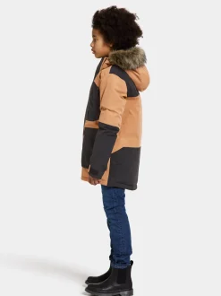Outlet Didriksons Magnetit Kids' Parka Almond Brown