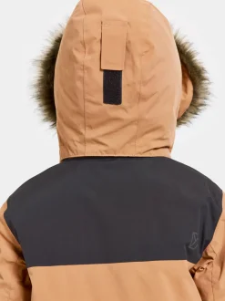 Outlet Didriksons Magnetit Kids' Parka Almond Brown