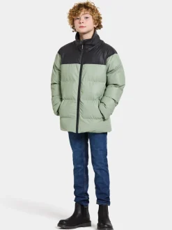 Online Didriksons Mega Galon Kids' Jacket Light Moss