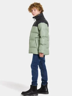 Online Didriksons Mega Galon Kids' Jacket Light Moss