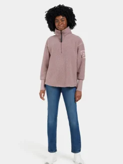 Hot Didriksons Monia Half zip Faded Wine