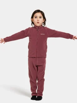 Hot Didriksons Monte Kids' Full-Zip Rusty Wine