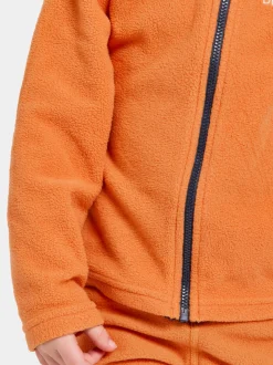 Sale Didriksons Monte Kids' Full-Zip Orange Jam