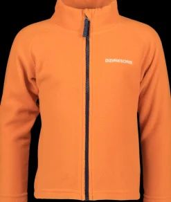 Sale Didriksons Monte Kids' Full-Zip Orange Jam