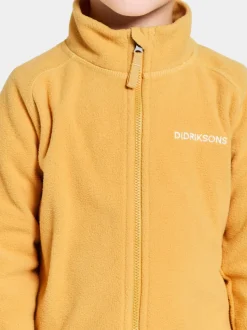 Didriksons Monte Kids' Full-Zip Dark Pollen