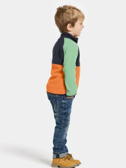 Clearance Didriksons Monte Kids' Half Button Orange Jam