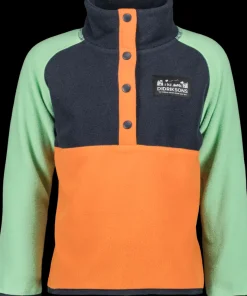 Clearance Didriksons Monte Kids' Half Button Orange Jam