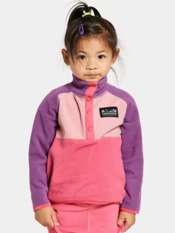 Clearance Didriksons Monte Kids' Half Button Dusty Azalea