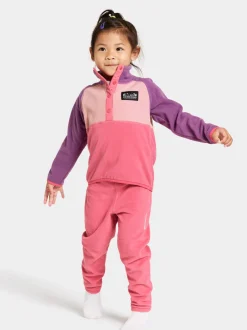 Clearance Didriksons Monte Kids' Half Button Dusty Azalea