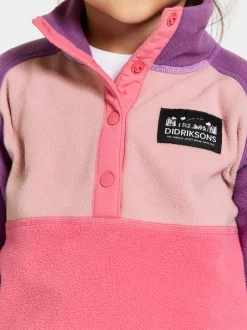 Clearance Didriksons Monte Kids' Half Button Dusty Azalea