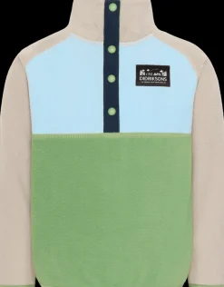 Online Didriksons Monte Kids' Half Button Algae Green