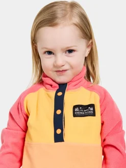 Discount Didriksons Monte Kids' Half Button Papaya Orange