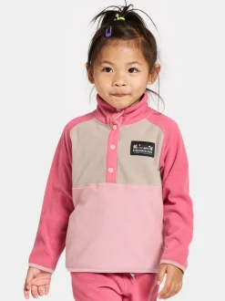 Hot Didriksons Monte Kids' Half Button Soft Pink