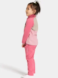 Hot Didriksons Monte Kids' Half Button Soft Pink