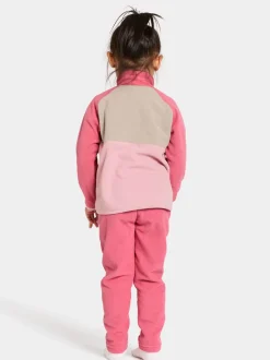 Hot Didriksons Monte Kids' Half Button Soft Pink