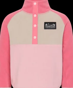 Hot Didriksons Monte Kids' Half Button Soft Pink