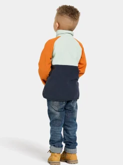 Sale Didriksons Monte Kids' Half Button Navy