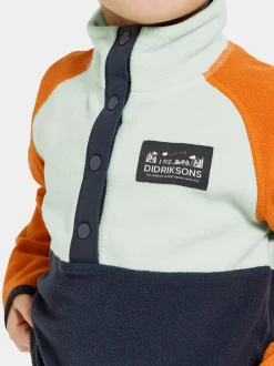 Sale Didriksons Monte Kids' Half Button Navy