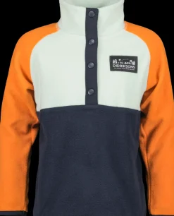 Sale Didriksons Monte Kids' Half Button Navy