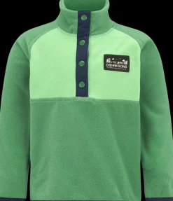 Hot Didriksons Monte Kids' Half Button Palm Green