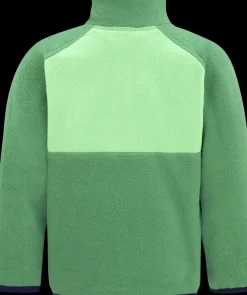 Hot Didriksons Monte Kids' Half Button Palm Green