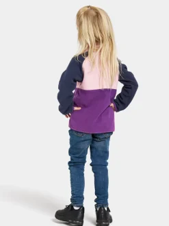Clearance Didriksons Monte Kids' Half Button Royal Purple