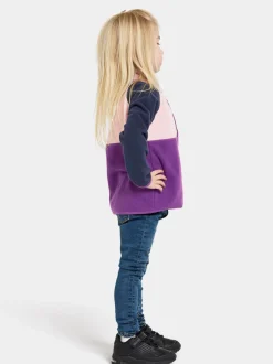Clearance Didriksons Monte Kids' Half Button Royal Purple