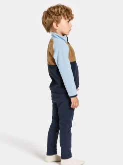 Sale Didriksons Monte Kids' Half Button Navy