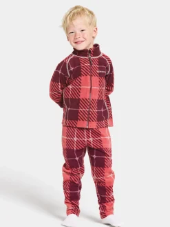 Sale Didriksons Monte Printed Kids' Full-Zip Termos Termos Rusty Wine
