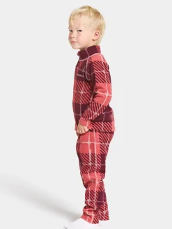 Sale Didriksons Monte Printed Kids' Full-Zip Termos Termos Rusty Wine