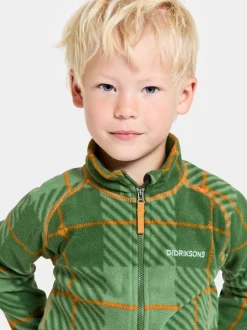 Best Didriksons Monte Printed Kids' Full-Zip Termos Termos Pine Green