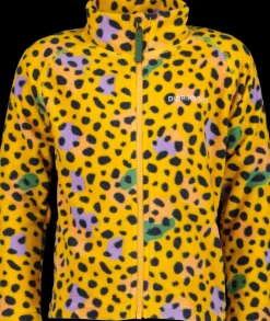 Sale Didriksons Monte Printed Kids' Full-Zip Wild dot Yellow