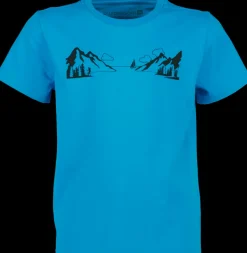 Best Didriksons Mynta Kids' Logo T-shirt Explore Blue Lagoon