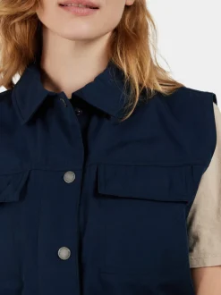 Outlet Didriksons Nellie Vest Dark Night Blue