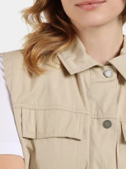 Discount Didriksons Nellie Vest Clay Beige